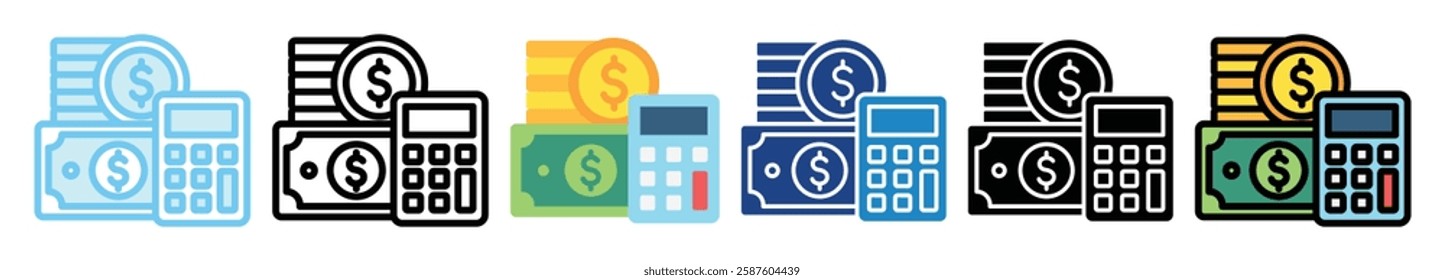 Equities multi style, mini illustration icon. outline, flat, glyph, line color. For UI, UX, app and web, digital or print. For  education, business, economy, financial theme.