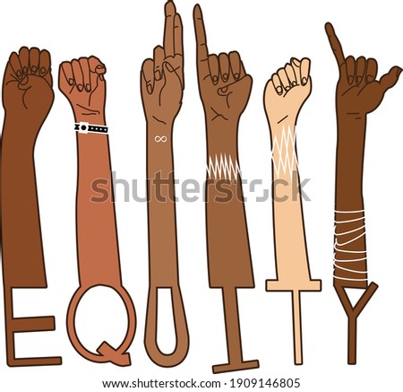 Equity American Sign Language Diversity Hand Design