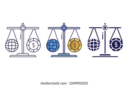 Equity balance icon vector illustration