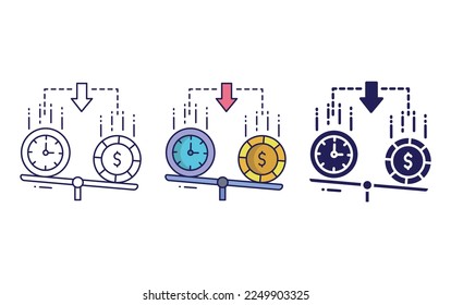 Equity balance icon vector illustration
