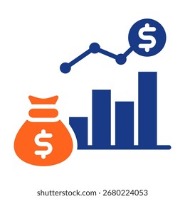 Ilustración vectorial de relleno de iconos de capital