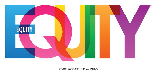 EQUITY Colorful Vector Typography Banner