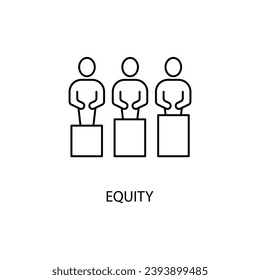 Equity concept line icon. Simple element illustration. Equity concept outline symbol design.