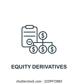 Equity Derivatives icon. Monochrome simple Policy icon for templates, web design and infographics