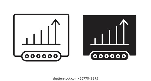 Equity derivatives icon set line art and glyph design. Eps10