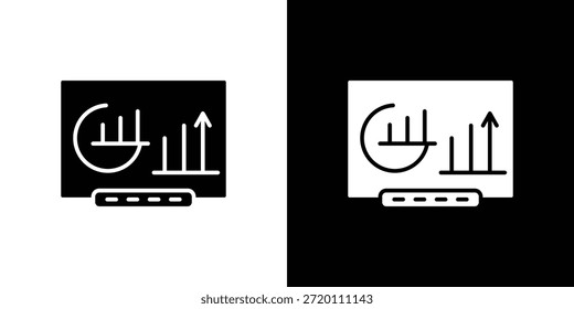 Equity derivatives icon simple flat graphic illustrations. Black and white silhouette vector