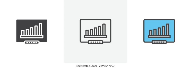 Equity derivatives icon symbol collection on white background.
