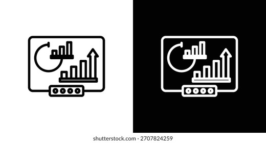Equity derivatives icon symbol in thin line, outline and stroke style for apps