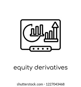 equity derivatives icon. Trendy modern flat linear vector equity derivatives icon on white background from thin line Equity derivatives collection, outline vector illustration