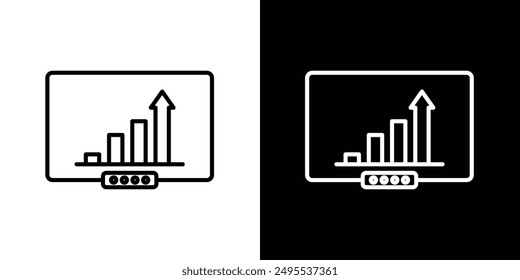 Equity derivatives line icon vector illustration set.