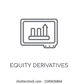 Equity derivatives linear icon. Modern outline Equity derivatives logo concept on white background from business collection. Suitable for use on web apps, mobile apps and print media.