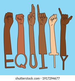 Equity Diversity Inclusive Deaf Pride ASL BLM American Sign Language Black Lives Matter Design