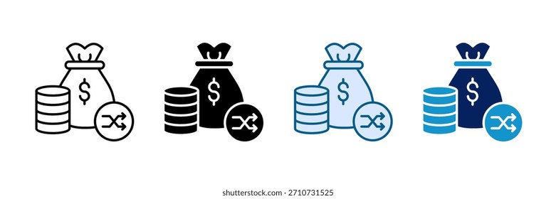 Equity Exchange Icon Definir Coleção de Vários Estilos
