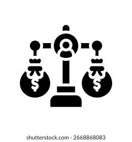 Equity Financing Icon Glyph Vector Illustration