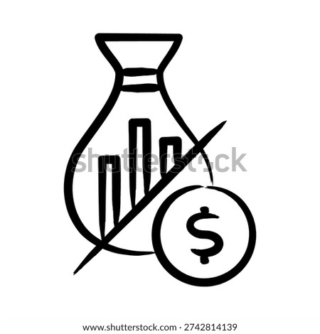 Equity Icon With Dooldles Handdrawn Style For Accounting and Business