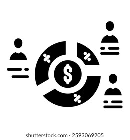 Equity Icon in Glyph Style. Simple Vector Design. Simple Vector Glyph Icon