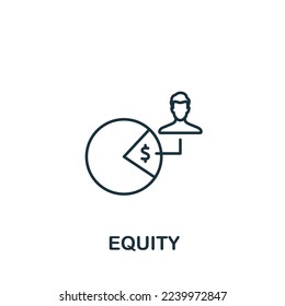 Equity icon. Monochrome simple Policy icon for templates, web design and infographics
