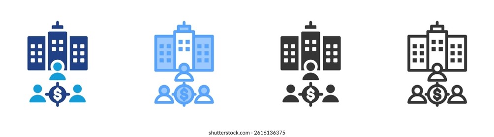 Equity icon set multiple style collection