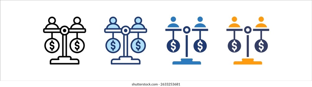 Equity Icon Set Colección de estilos múltiples