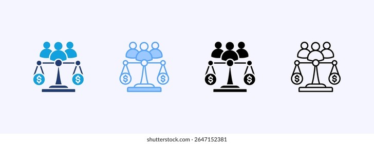 Equity Icon Set Colección de estilos múltiples