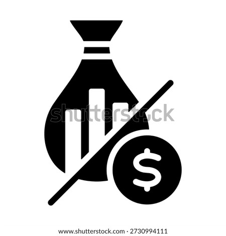 Equity Icon - Solid Black Glyph Icons For Accounting and Business