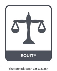 equity icon vector on white background, equity trendy filled icons from Crowdfunding collection, equity simple element illustration