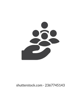 Equity and inclusion vector icon. filled flat sign for mobile concept and web design. Diversity and Inclusion glyph icon. Symbol, logo illustration. Vector graphics