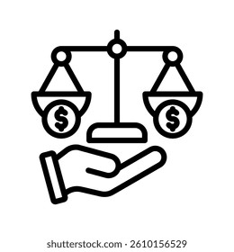 Equity Line Vector Illustration On White Background.