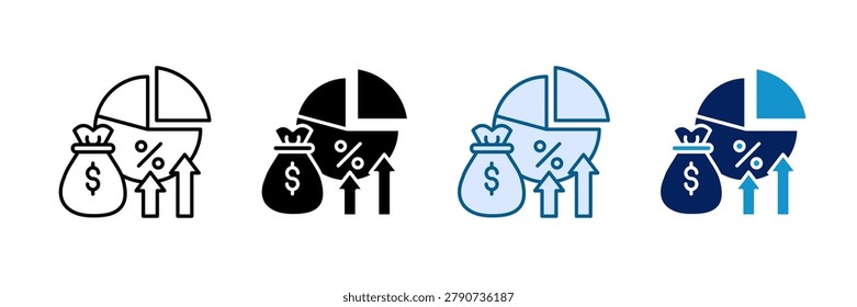 Equity Revaluation Icon Set Multiple Style Collection