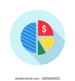 Equity Share Mini Illustration Icon Relate To Capital Market, Market Research. Use For Modern Concept, Ui, Ux Web And App Development.