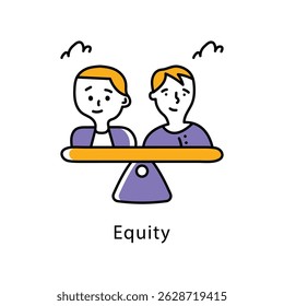 Mit Equity-Vektorgrafik ausgefülltes Umrissstilsymbol. EPS 10-Datei 