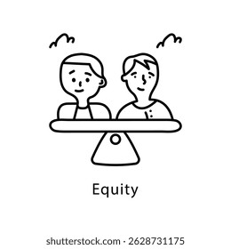 Gliederungsstil-Symbol des Equity-Vektors. EPS 10-Datei