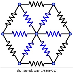 The equivalent resistance of the hexagonal network
