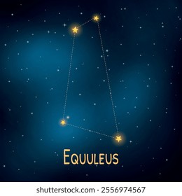 Equuleus constellation: captivating night sky with stars and cosmic patterns.