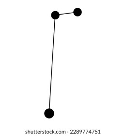 Equuleus constellation map. Vector illustration.
