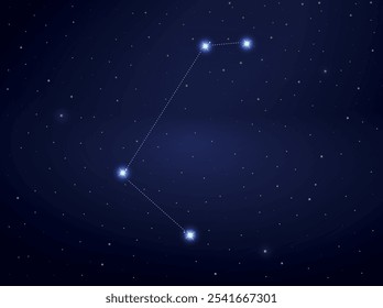 Equuleus constellation in night sky