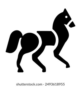 Equus przewalski Symbol im soliden Stil 