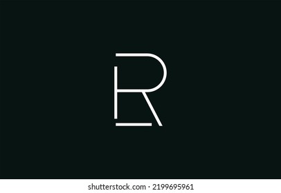 ER or RE Abstract initial monogram letter alphabet logo