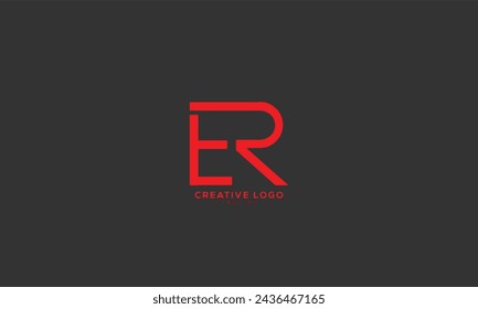 ER RE Abstract initial monogram letter alphabet logo design