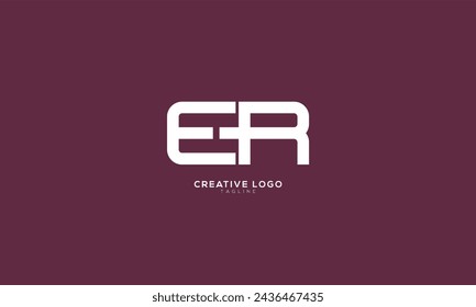 ER RE Abstract initial monogram letter alphabet logo design