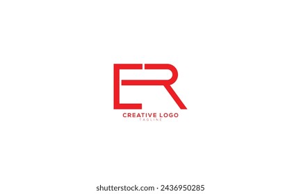 ER Abstract initial monogram letter alphabet logo design