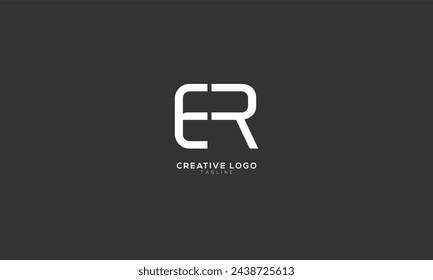 ER Abstract initial monogram letter alphabet logo design