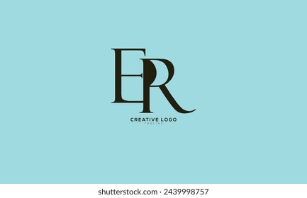 ER Abstract initial monogram letter alphabet logo design