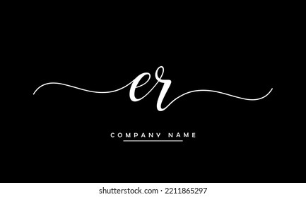 ER, RE Abstract Letters Logo Monogram