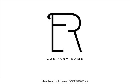 ER, RE Abstract Letters Logo Monogram