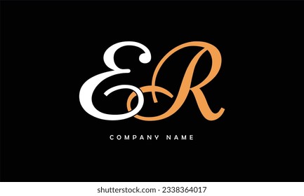ER, RE Abstract Letters Logo Monogram