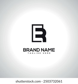 ER RE Abstract Monogram Letter Logo Design. Initial Vector Symbol.