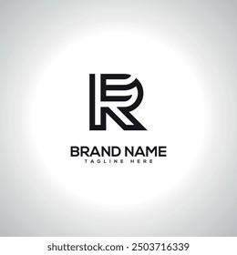 RE ER Abstract Unique Letter Logo Design. Initial Vector Symbol.