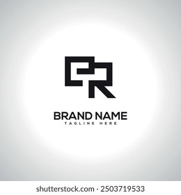 ER RE Abstract Unique Letter Logo Design. Initial Vector Symbol.