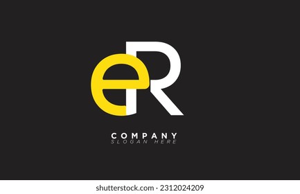 ER Alphabet letters Initials Monogram logo RE, E and R